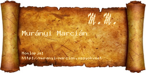 Murányi Marcián névjegykártya